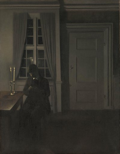 コインのコレクター、1904 作： Vilhelm Hammershoi