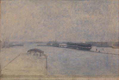 Kvæsthusgadeからコペンハーゲン港を望む 作： Vilhelm Hammershoi