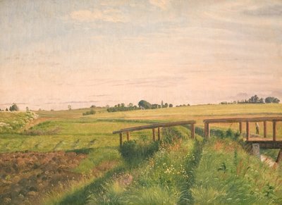 橋のある田園風景 作： Vilhelm Kyhn