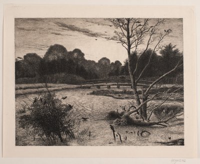 森の夕日 作： Vilhelm Kyhn