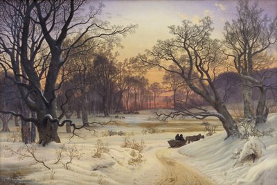 森の冬の夜 作： Vilhelm Kyhn