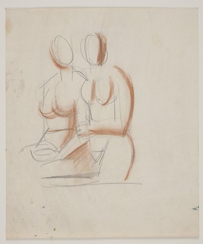 2人の裸の女性との構図研究 作： Vilhelm Lundstrøm