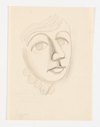 アーティストの娘、ドルテ・ルンドストロムの肖像、右側に 4 分の 3 の横顔 作： Vilhelm Lundstrøm