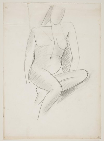 座っている女性、正面から見てやや右、片足をもう一方の下に伸ばしている 作： Vilhelm Lundstrøm