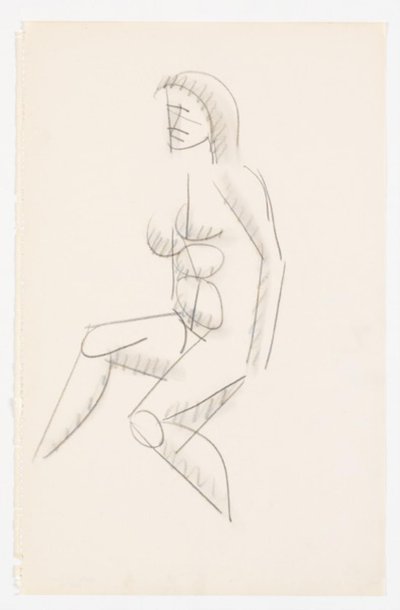 着座モデル、左向き 作： Vilhelm Lundstrøm