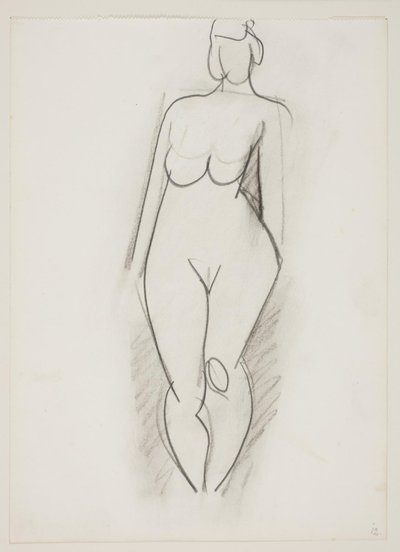 正面から見た立っている裸の女性 作： Vilhelm Lundstrøm