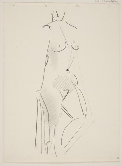 立っている裸の女性、右向き 作： Vilhelm Lundstrøm