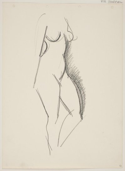 立っている裸の女性、右向き 作： Vilhelm Lundstrøm