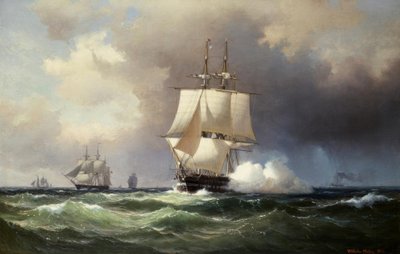 公海上のラーセグラー 作： Vilhelm Melbye