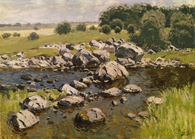 石のある風景、c。 1910 作： Vilhelms Purvitis