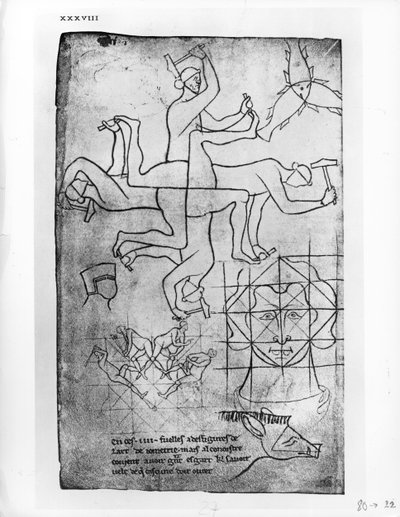 Ms Fr 19093 fol.19vのファクシミリコピー 作： Villard de Honnecourt