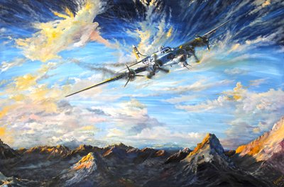 B17G Swiss Landing「夜のブルース」、2021 作： Vincent Alexander Booth