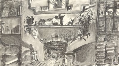 キャンドルの光で火の側 作： Vincent Alexander Booth