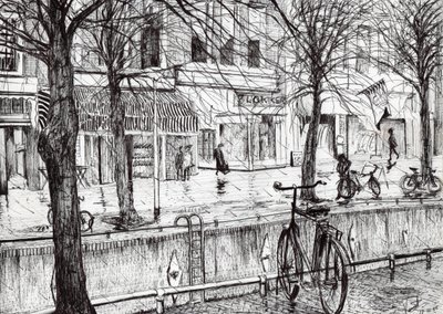 Harlingen Holland、2005年（紙にインク） 作： Vincent Alexander Booth