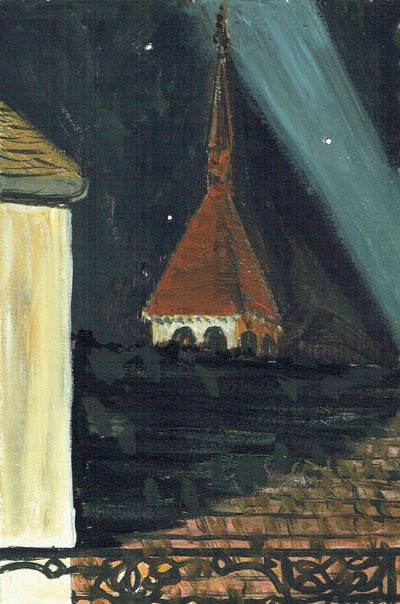 Laignes フランスの屋上の夜景、2006年 作： Vincent Alexander Booth