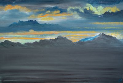 むつミステリー2、2023年、（キャンバスに油彩） 作： Vincent Alexander Booth