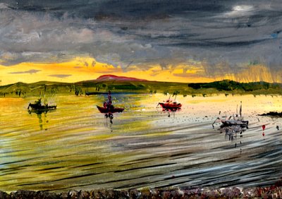 ホーリーアイランドの夕暮れ時、2007年 作： Vincent Alexander Booth