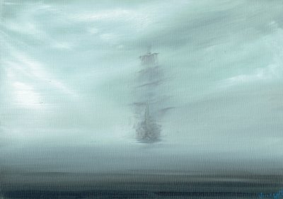 パシフィックドーン、2017年（キャンバスボードに油彩） 作： Vincent Alexander Booth