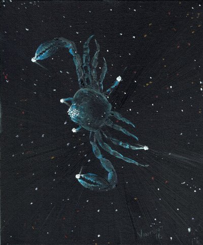 星印がん、2016年（キャンバスボードに油彩） 作： Vincent Alexander Booth