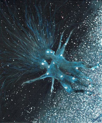 星印ジェミニイ、2016年（キャンバスボードに油彩） 作： Vincent Alexander Booth