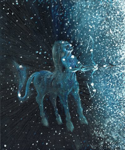 星座サジタリウス、2016年（キャンバスボードに油彩） 作： Vincent Alexander Booth