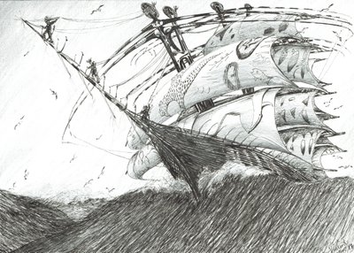 Storm Creators Barents Sea、2017年、紙にインク 作： Vincent Alexander Booth