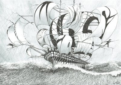 Storm Creators Bohol Sea、2017年（紙にインク） 作： Vincent Alexander Booth