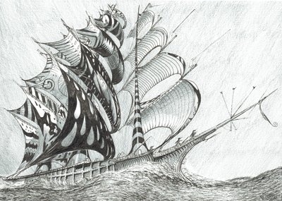 Storm Creatorsカリブ海、2017年（紙にインク） 作： Vincent Alexander Booth