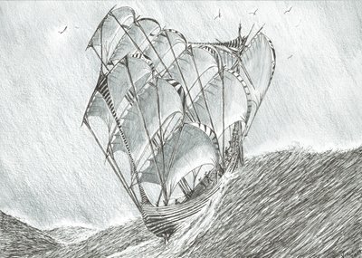 Storm Creators Coral Sea、2017年（紙にインク） 作： Vincent Alexander Booth