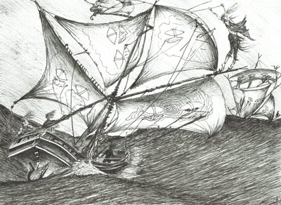 Storm Creators Indian Ocean、2017年（紙にインク） 作： Vincent Alexander Booth