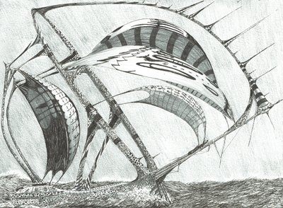 Storm Creators Laptev Sea、2017年（紙にインク） 作： Vincent Alexander Booth