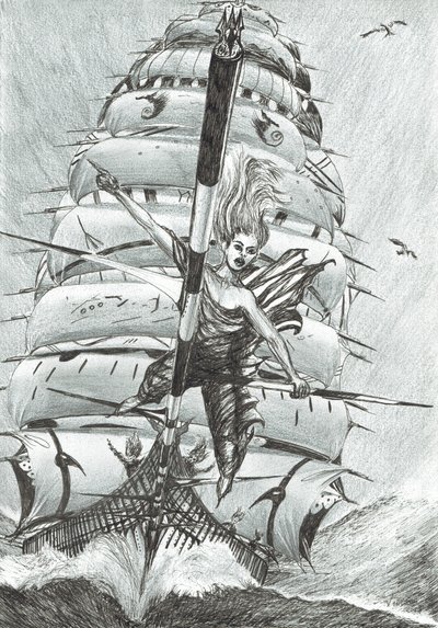 Storm Creators Lazarev Sea、2017年（紙にインク） 作： Vincent Alexander Booth