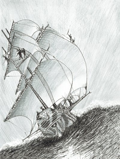 Storm Creators Molucca Sea、2017年、紙にインク 作： Vincent Alexander Booth