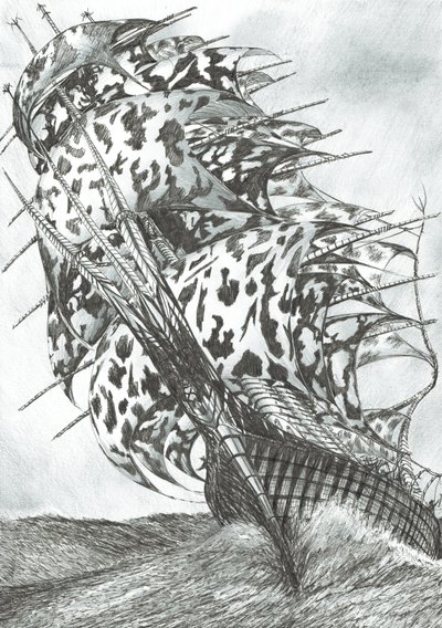 Storm Creators North Sea、2017年（紙にインク） 作： Vincent Alexander Booth
