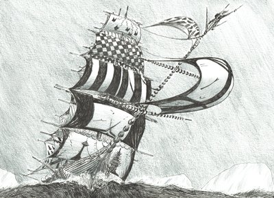 Storm Creators Prince Gustav Adolf Sea、2017年（紙にインク） 作： Vincent Alexander Booth