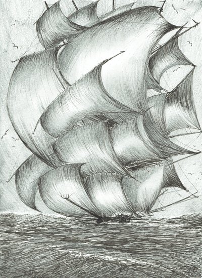 Storm Creators Sea of Ohhotsk、2017、（Ink on Paper） 作： Vincent Alexander Booth