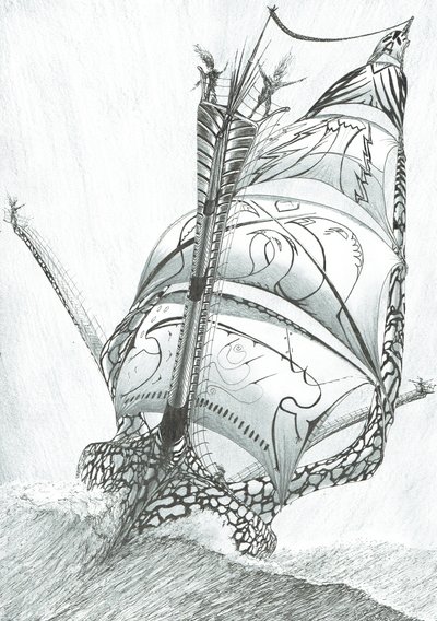 Storm Creators Sibuyan Sea、2017年、紙にインク 作： Vincent Alexander Booth