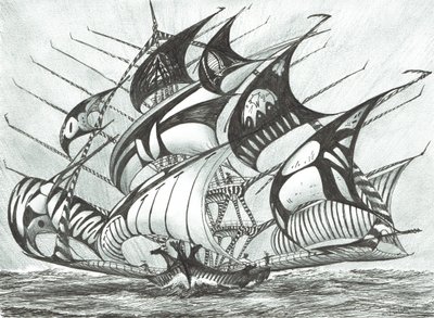 Storm Creators Visayan Sea、2017年、紙にインク 作： Vincent Alexander Booth