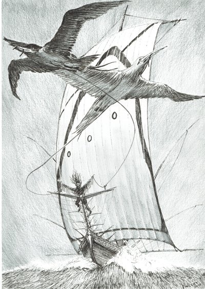 Storm Creators Wandel Sea、2017年（紙にインク） 作： Vincent Alexander Booth
