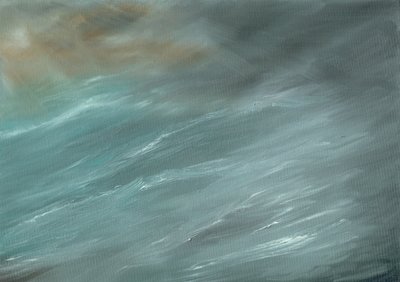 深海の嵐、2017年（キャンバスボードに油彩） 作： Vincent Alexander Booth