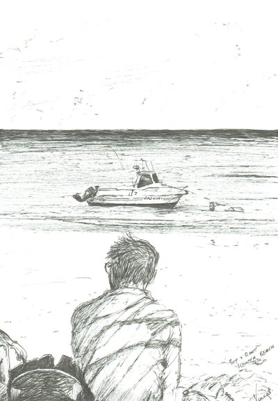 Tiwi beach Kenya, 2006; (インク、紙) 作： Vincent Alexander Booth