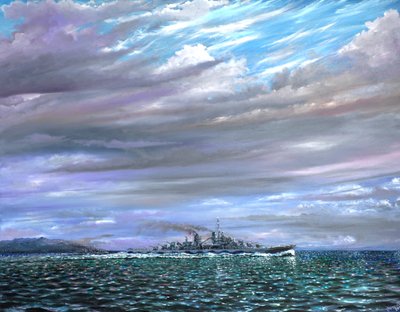 USS Juneau Guardalcanal 1942年、2019年 作： Vincent Alexander Booth