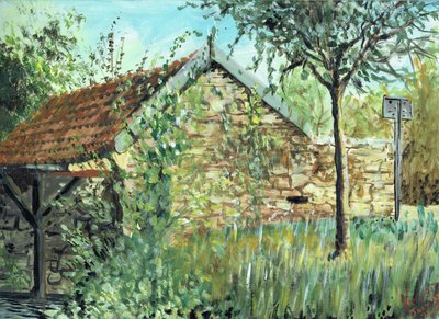 Laignes、2006年に洗濯小屋（キャンバスボードにアクリル） 作： Vincent Alexander Booth