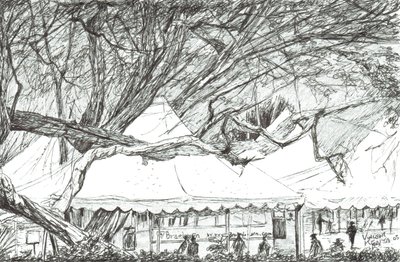 ケニアのナウェシャ湖での結婚式のテント、2003年 作： Vincent Alexander Booth