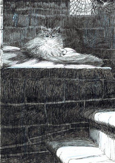 page21、フィンドホーンの森の城、2006年（紙にインク） 作： Vincent Alexander Booth