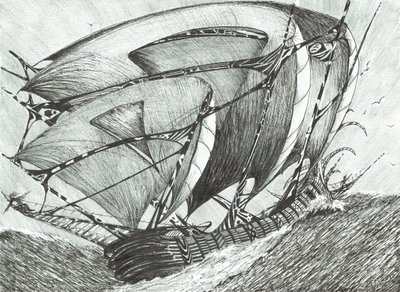 ストームクリエイター、Sea of Azov、2017年（紙にインク） 作： Vincent Alexander Booth