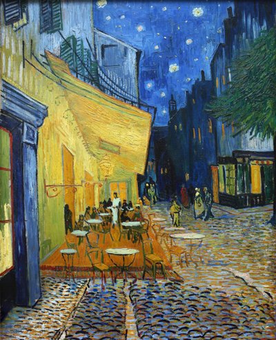 夜のカフェテラス 夜のカフェテラス、1888年。 作： Vincent van Gogh