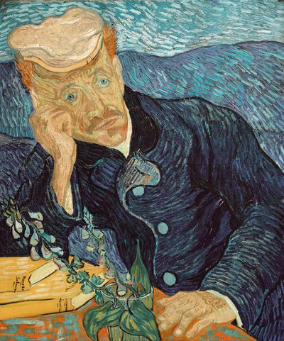 ポール・ガシェ博士の肖像、1890年。 作： Vincent van Gogh