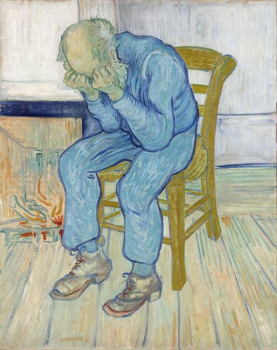 永遠の門で悲しむ老人、1890年。 作： Vincent van Gogh