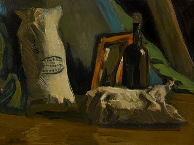 ボトルと 2 つの袋のある静物、1884 年。 作： Vincent van Gogh